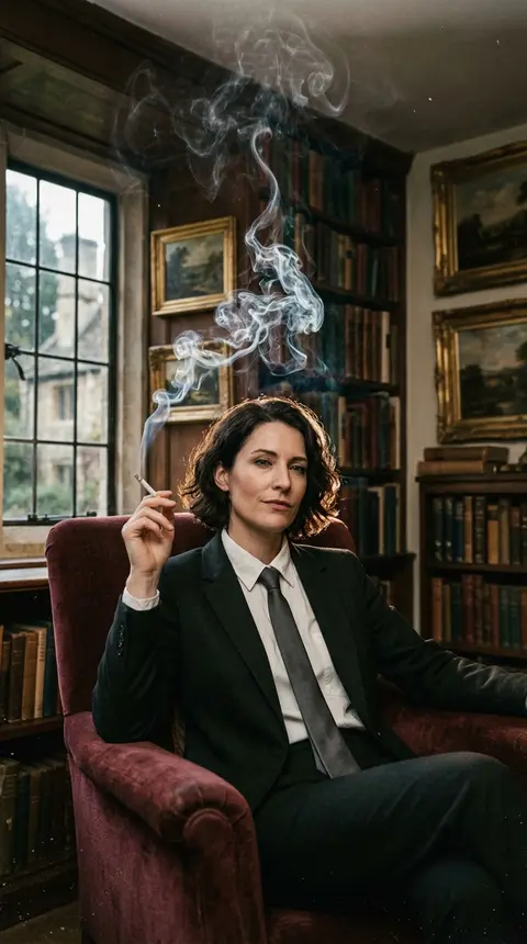 A high-definition cinematic portrait of Seraphine Vale, a poised and enigmatic s - AI生成图片 2