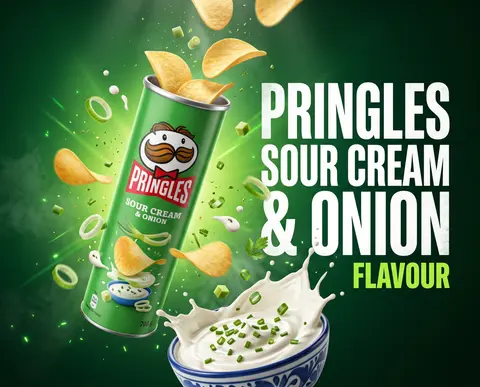 Ultra-premium Pringles commercial advertising poster, luxury snack food campaign - AI生成图片 3