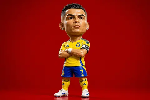 Ultra-detailed collectible designer toy of Cristiano Ronaldo reimagined as a pre - AI生成图片 1