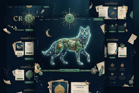 A premium immersive website interface built as a surrealist photo-collage scene - AI生成图片 3