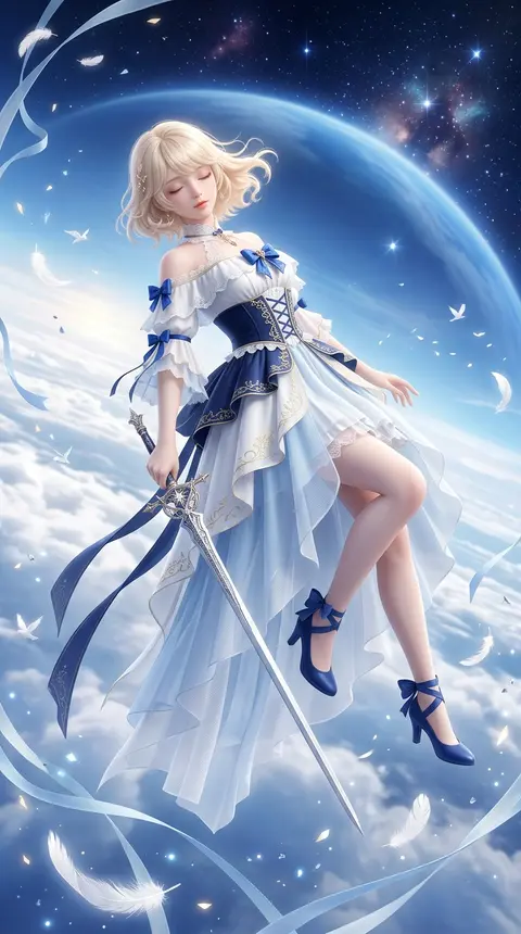 9:16 vertical, ultra-detailed 3D CG oriental fantasy heroine poster, full-body p - AI生成图片 3