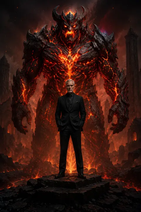 An elderly executive named Alaric Voss in a razor-tailored black suit stands sto - AI生成图片 3