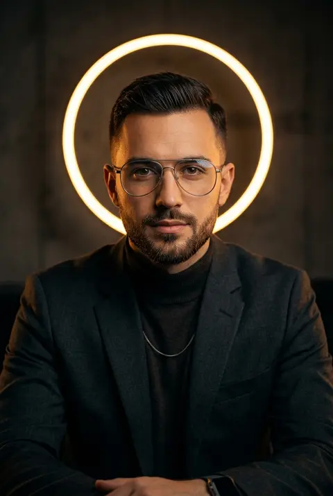 Cinematic portrait of Lucian Vale, a striking young futurist with neatly sculpte - AI生成图片 2
