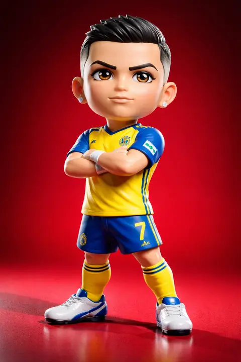 Ultra-detailed collectible designer toy of Cristiano Ronaldo reimagined as a pre - AI生成图片 3