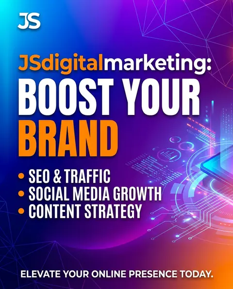 a professional digital marketing poster design for JSdigitalmarketing, featuring - AI生成图片 3