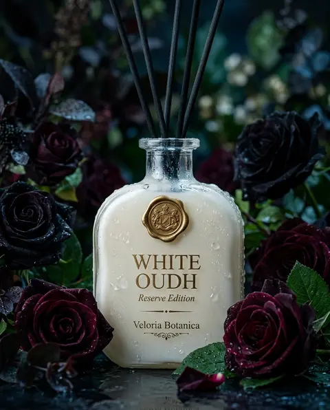 Ultra-realistic luxury product photography of a white creamy glass reed diffuser - AI生成图片 3