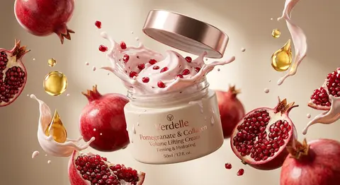 A hyperrealistic premium product photography scene of a smooth beige cosmetic ja - AI生成图片 2