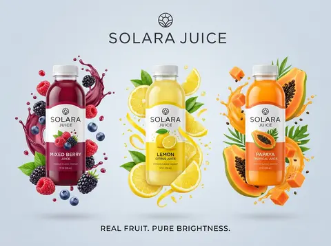 Create an ultra-premium juice beverage campaign poster for a self-created brand - AI生成图片 2