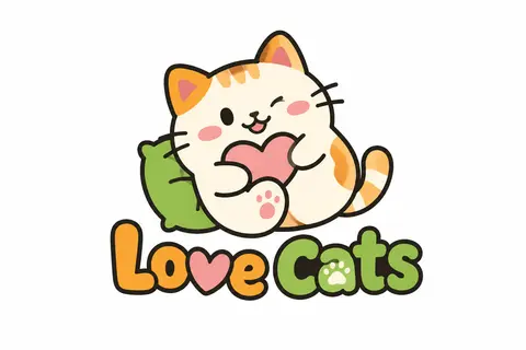 主体角色与图形 一个圆润、极具记忆点的卡通猫咪形象，采用简洁的几何轮廓，表情生动且带有一丝松弛的趣味感。猫咪造型呈现出轻微的手作感与贴纸风格，轮廓采用统一的粗黑 - AI生成图片 2