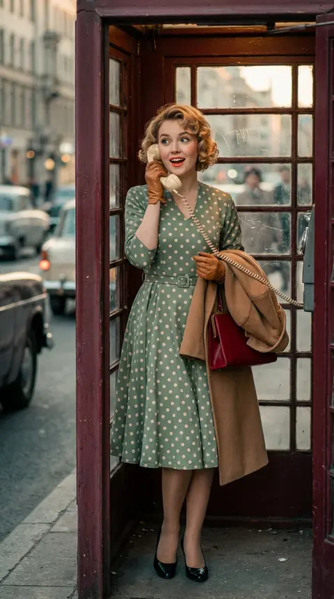 A hyper-realistic 1950s-inspired editorial portrait of a young woman (use upload - AI生成图片 2