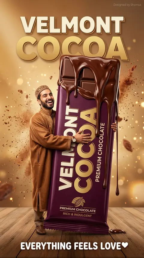 Playful food advertisement poster featuring a joyful young Kashmiri gentleman in - AI生成图片 1