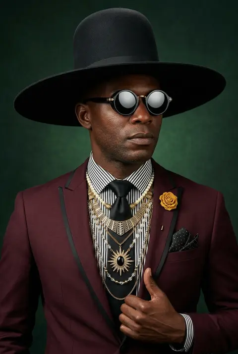 Create an ultra-realistic high-fashion studio portrait in a vertical 4:5 composi - AI生成图片 1