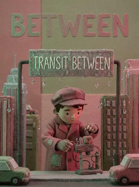 A young tinkering inventor stands under flickering transit signage in a rain-soa - AI生成图片 2
