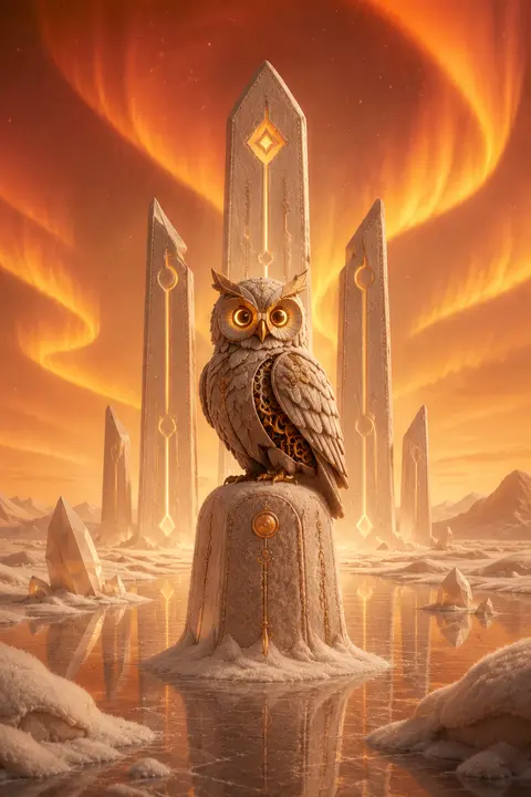 vertical poster, dreamlike serene luxury mood, low-poly 3D render, a clockwork o - AI生成图片 3