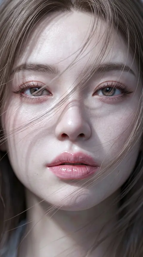 { "intent": { "summary": "An extreme close-up of an Eastern female face in - AI生成图片 1