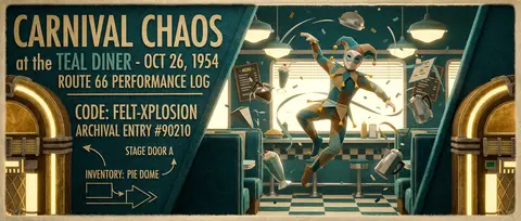 A poster-like low-poly 3D render of a masked carnival acrobat exploding into vie - AI生成图片 2