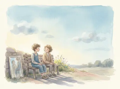 Soft poetic children's book illustration with watercolor and gouache textures.Cl - AI生成图片 2