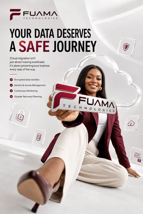 Create a premium 9:16 vertical corporate advertising poster for Fuama Technologi - AI生成图片 1