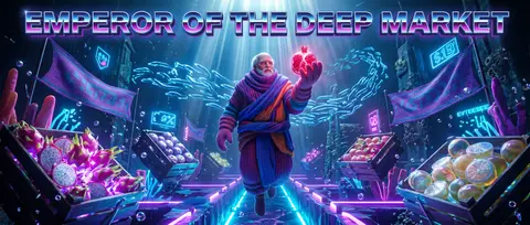 Monumental vaporwave poster of an elderly fruit vendor sovereign drifting in a c - AI生成图片 3