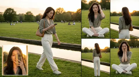 Ultra-realistic cinematic lifestyle fashion collage of Liora Min, a graceful you - AI生成图片 2