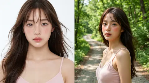 Ultra-realistic cinematic beauty portrait of Minji Haneul, an original fictional - AI生成图片 1
