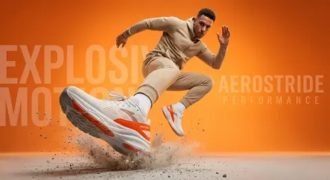 A high-impact sportswear campaign image featuring street athlete Keiran Vale sus - AI生成图片 4