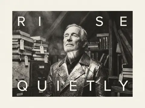 Luxury fashion editorial chest portrait of an elderly fisherman transformed into - AI生成图片 2
