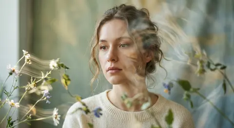 Ultra-realistic fine-art portrait of Elara Voss, a young woman with soft natural - AI生成图片 1