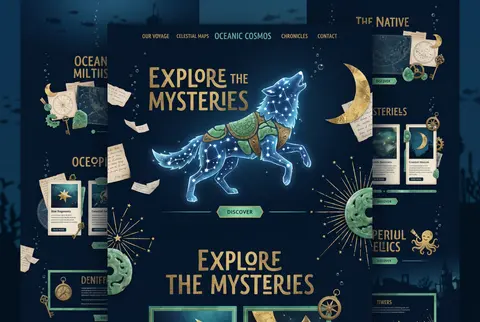 A premium immersive website interface built as a surrealist photo-collage scene - AI生成图片 4