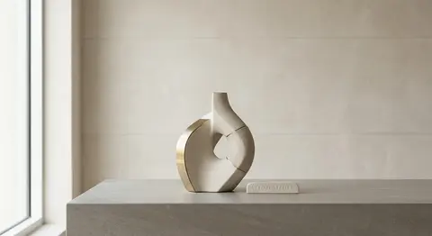 Minimalist luxury product photograph of a sleek, sculptural item from the fictio - AI生成图片 1