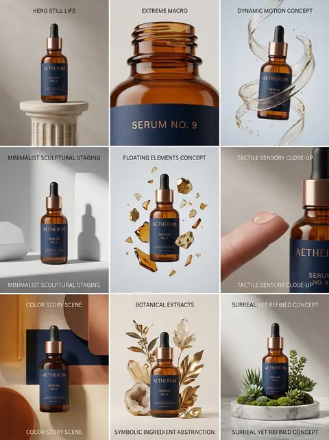 Create a 3×3 campaign grid in a 3:4 aspect ratio centered on the uploaded luxury - AI生成图片 3
