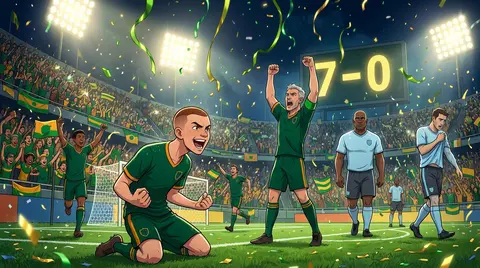 A thunderous championship showdown between two fictional South American football - AI生成图片 1