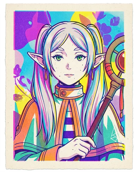 9:16 vertical Risograph poster illustration, fluorescent overprint misregistrati - AI生成图片 3