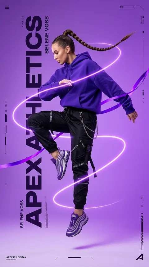 Ultra-premium `Apex Athletics` fashion advertising campaign, full-body streetwea - AI生成图片 1