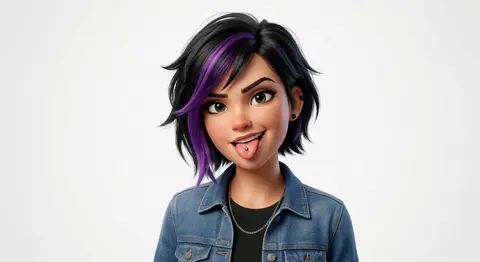 Create a head-and-shoulders Pixar-style 3D avatar of an edgy person based on the - AI生成图片 1