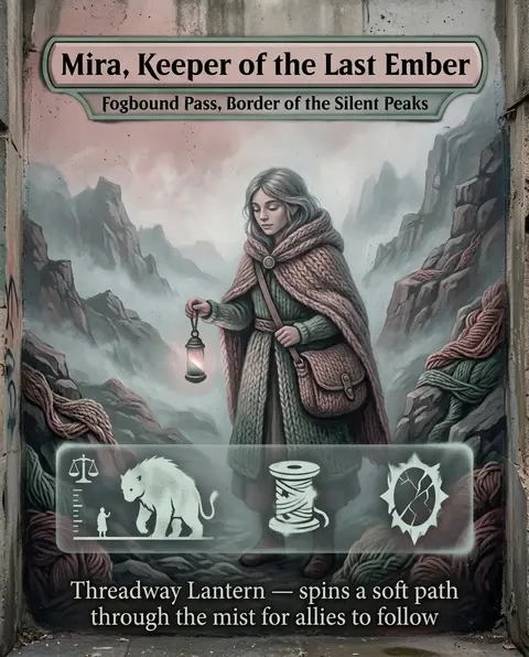 A quiet character card for a fantasy strategy game, reimagined as a miniature no - AI生成图片 3