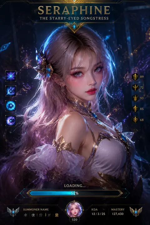 Cinematic League of Legends champion loading screen, ultra-realistic AAA game me - AI生成图片 1
