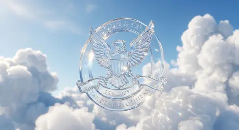 A premium 3D stylized rendering of the attached emblem, sculpted from thick tran - AI生成图片 3