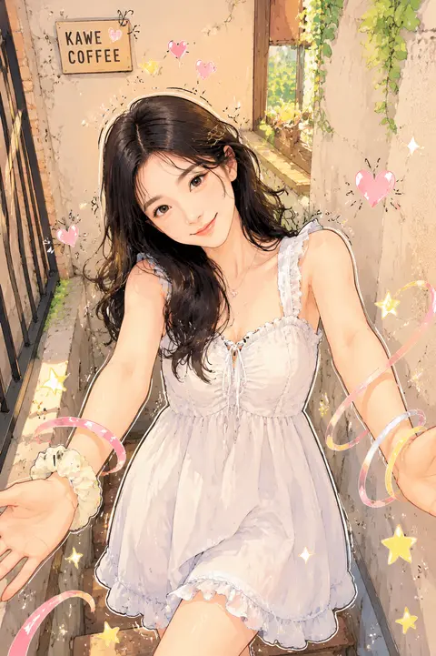 A whimsical cartoon reinterpretation of the uploaded portrait, keeping the exact - AI生成图片 1