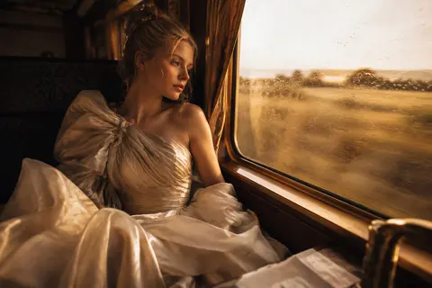 Ultra-realistic cinematic fashion photography of a poised wanderer named Elara V - AI生成图片 1