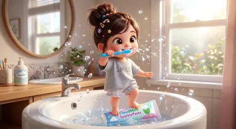 A whimsical, ultra-detailed 3D illustration of a charming toddler named Lila Wre - AI生成图片 2