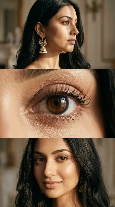 Luxurious cinematic feminine beauty collage in three elegant horizontal panels, - AI生成图片 4