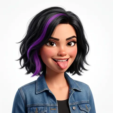 Create a head-and-shoulders Pixar-style 3D avatar of an edgy person based on the - AI生成图片 3
