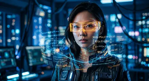 Ultra-detailed cinematic portrait of a brilliant young woman in a sleek cyberpun - AI生成图片 3