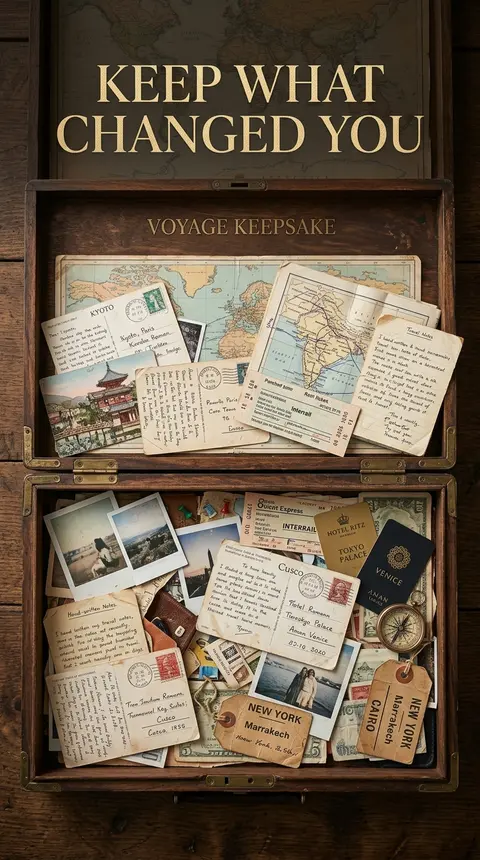 A premium 9:16 travel advertising poster featuring an heirloom voyage keepsake b - AI生成图片 2