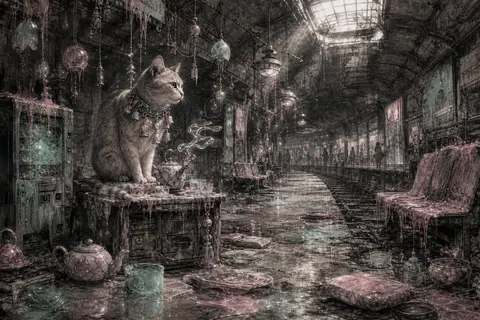 melancholic nostalgic fantasy travel poster, ultra-detailed charcoal sketch with - AI生成图片 2