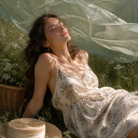 A realistic outdoor natural-light portrait of Elara Voss, a young adult woman wi - AI生成图片 2