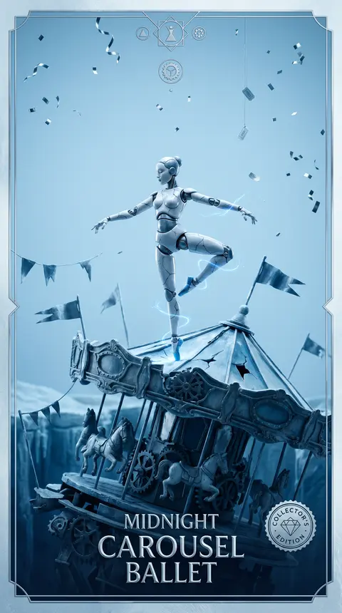 Collector’s edition premium poster, vertical format, a robotic ballet dancer poi - AI生成图片 2