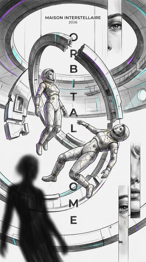Affiche éditoriale d’avant-garde pour une maison fictive interstellaire, vision - AI生成图片 1