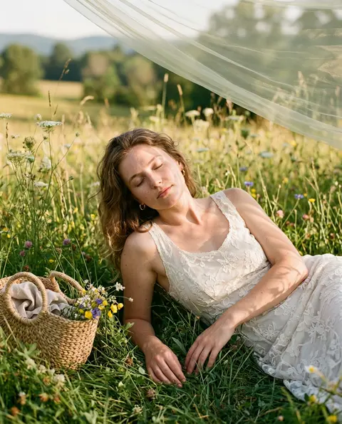 A realistic outdoor natural-light portrait of Elara Voss, a young adult woman, r - AI生成图片 3